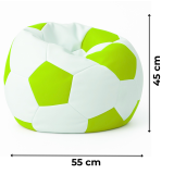 Bean bag nogometna lopta mala bijela limeta EMI