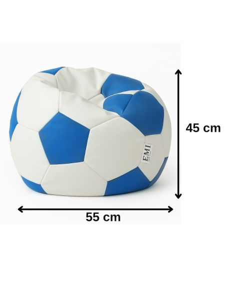 Bean bag nogometna lopta mala bijelo plava EMI