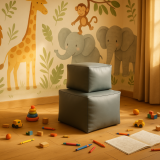 Bean bag stolac cube veliki sivi EMI