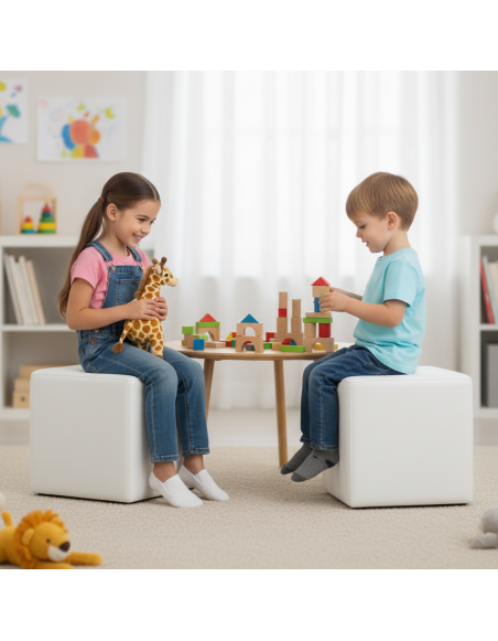 Bean bag stolac cube bijeli EMI