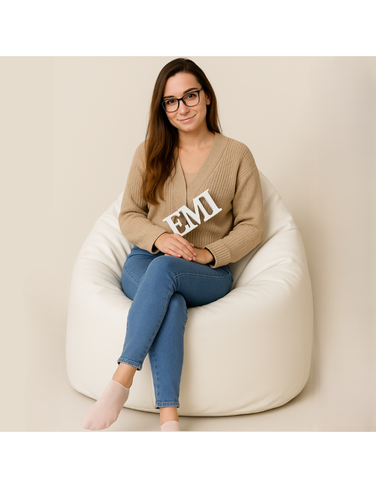 Bean bag bijela kruška EMI