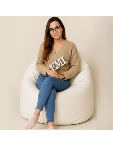 Bean bag bijela kruška EMI