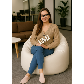 Bean bag bijela kruška EMI