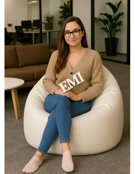 Bean bag bijela kruška EMI