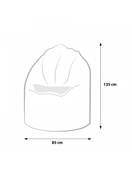 Bean bag kruška antilop crna EMI