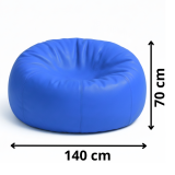 sedací vak guľa modrá EMI