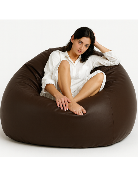 Bean bag velika lopta tamno smeđa EMI
