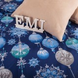 Božićne pamučne plahte Magično plave EMI