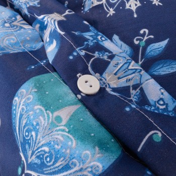 Božićna pamučna posteljina Magic blue EMI