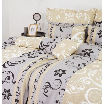 Pamučna posteljina Lilien sivo-bež EMI