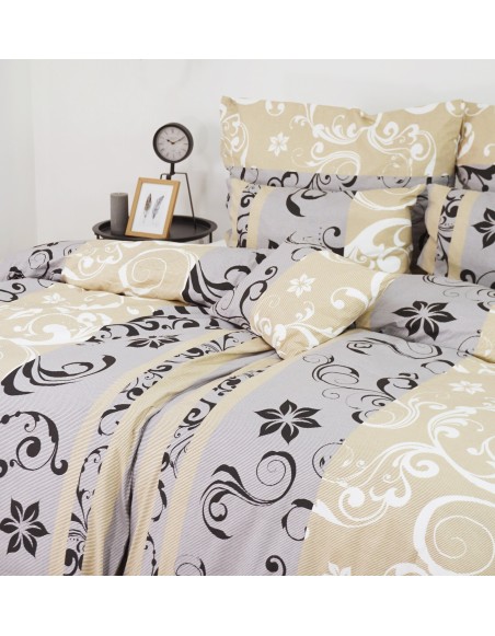 Pamučna posteljina Lilien sivo-bež EMI