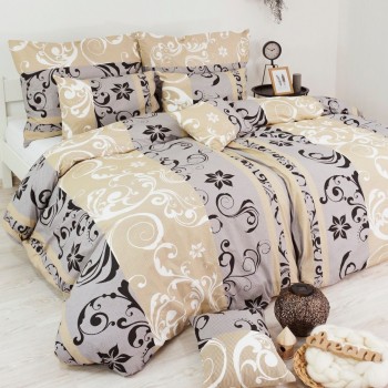 Pamučna posteljina Lilien sivo-bež EMI