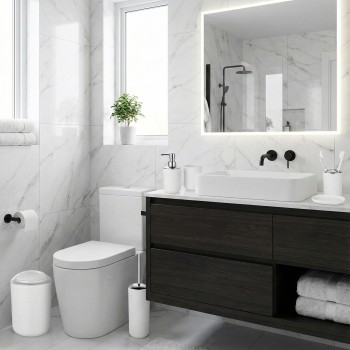 Set kupaonskog pribora Levi bijeli EMI