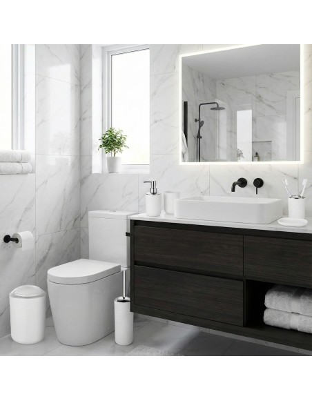 Set kupaonskog pribora Levi bijeli EMI