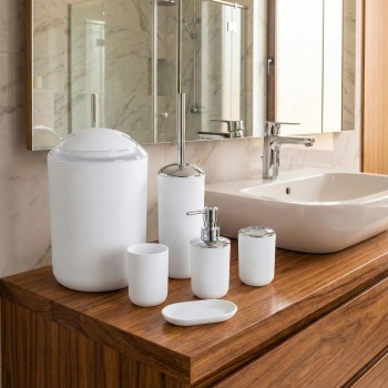 Set kupaonskog pribora Levi bijeli EMI