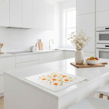 Damask stolnjak Jesen bijeli 40x40 cm EMI