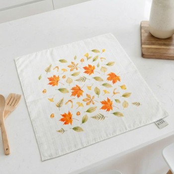 Damask stolnjak Jesen bijeli 40x40 cm EMI