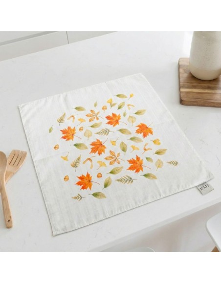 Damask stolnjak Jesen bijeli 40x40 cm EMI