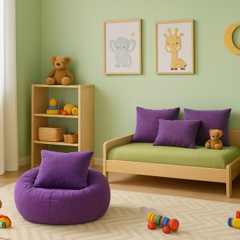 Vreća za sjedenje ležaljka ljubičasta EMI