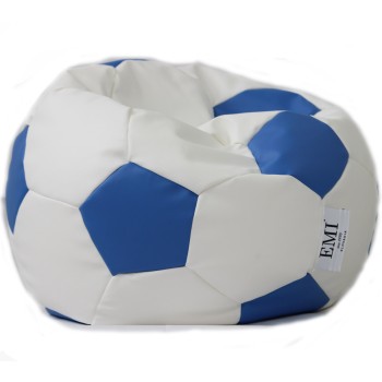 Bean bag nogometna lopta mala bijelo plava EMI