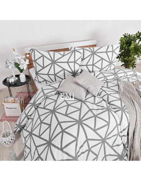 Flanel posteljina Helsinki bijele EMI