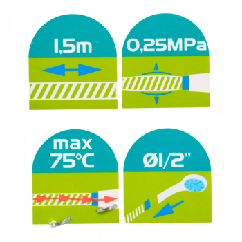 Tuš crijevo od nehrđajućeg čelika AWD