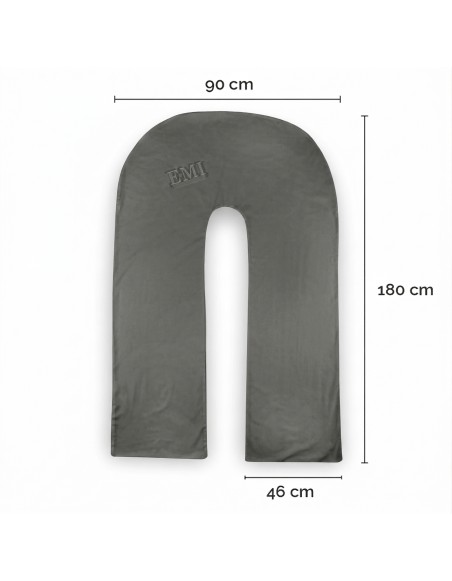 siva_pamučna_navlaka_za_anatomski_jastuk_za_spavanje