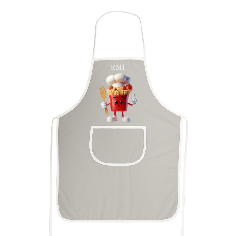 Kuhinjski pregača Pasta EMI, Siva