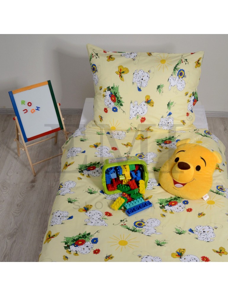 Obliecky_detske_bavlnene_dalmatinec_zlty_EMI Obliecky_detske_bavlnene_dalmatinec_zlty_EMI