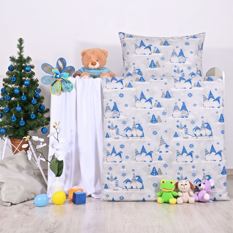 Božićna posteljina Buddy plava EMI, Dječji set 90x130 + 45x65