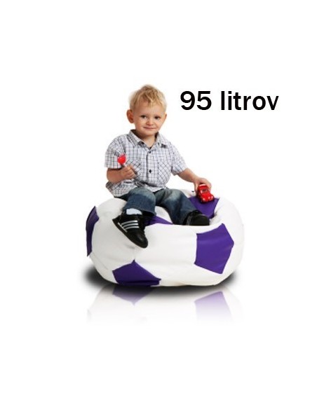 Beanbag nogometna lopta mala bijelo-ljubičasta EMI