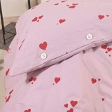 Posteljina_od_pamuka_roza_srca_Rosy_EMI