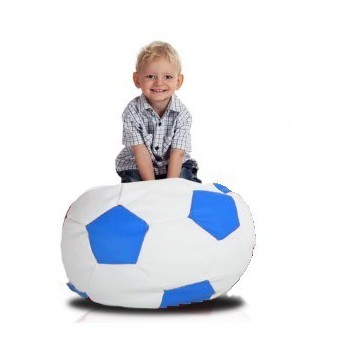 Bean bag nogometna lopta mala bijelo plava EMI