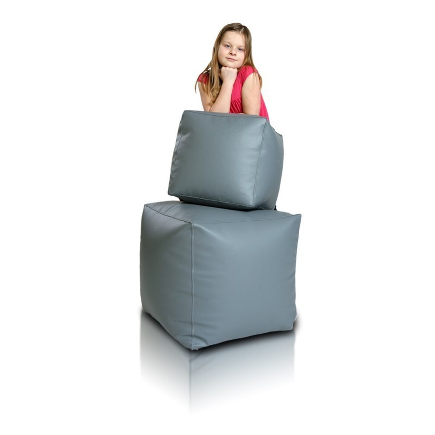 Bean bag stolac kocka mali sivi EMI