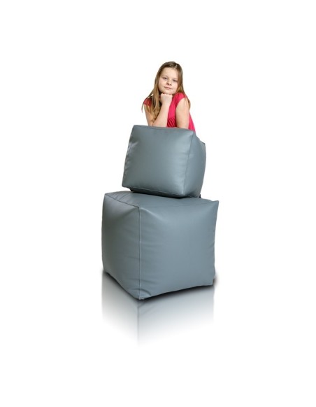 Bean bag stolac kocka mali sivi EMI