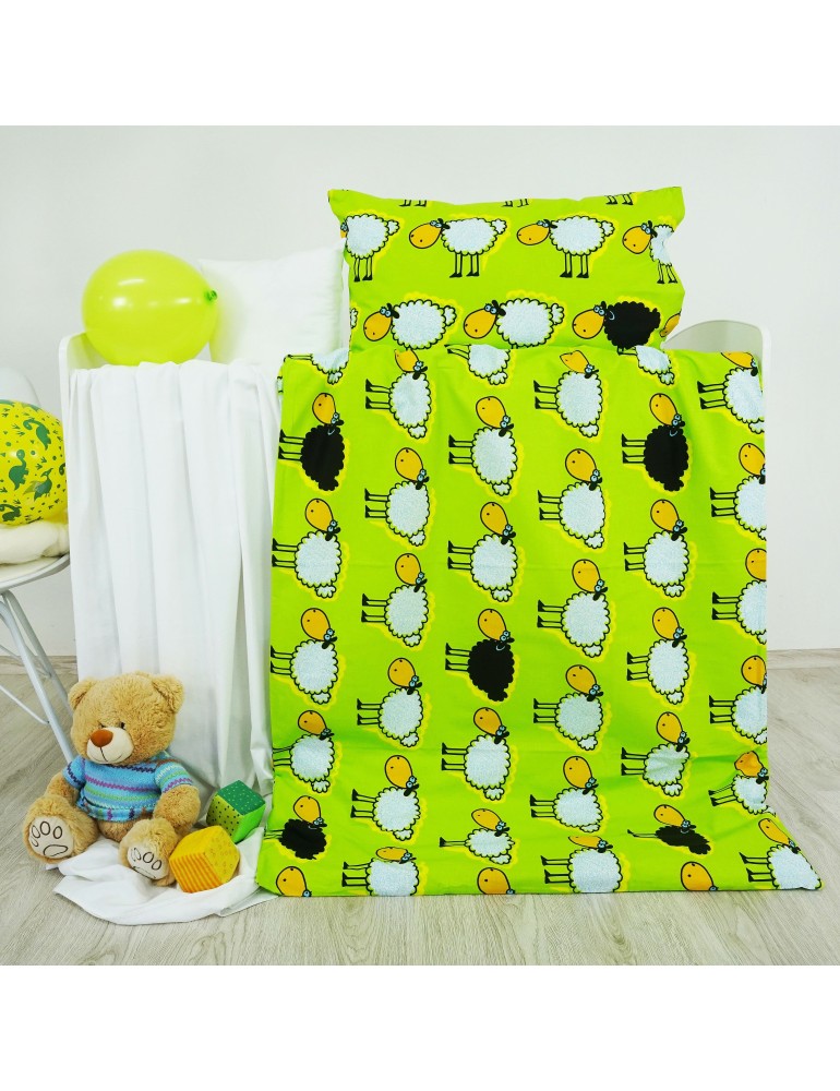 Obliecky_detske_bavlnene_ovecky_zelene_EMI Obliecky_detske_bavlnene_ovecky_zelene_EMI