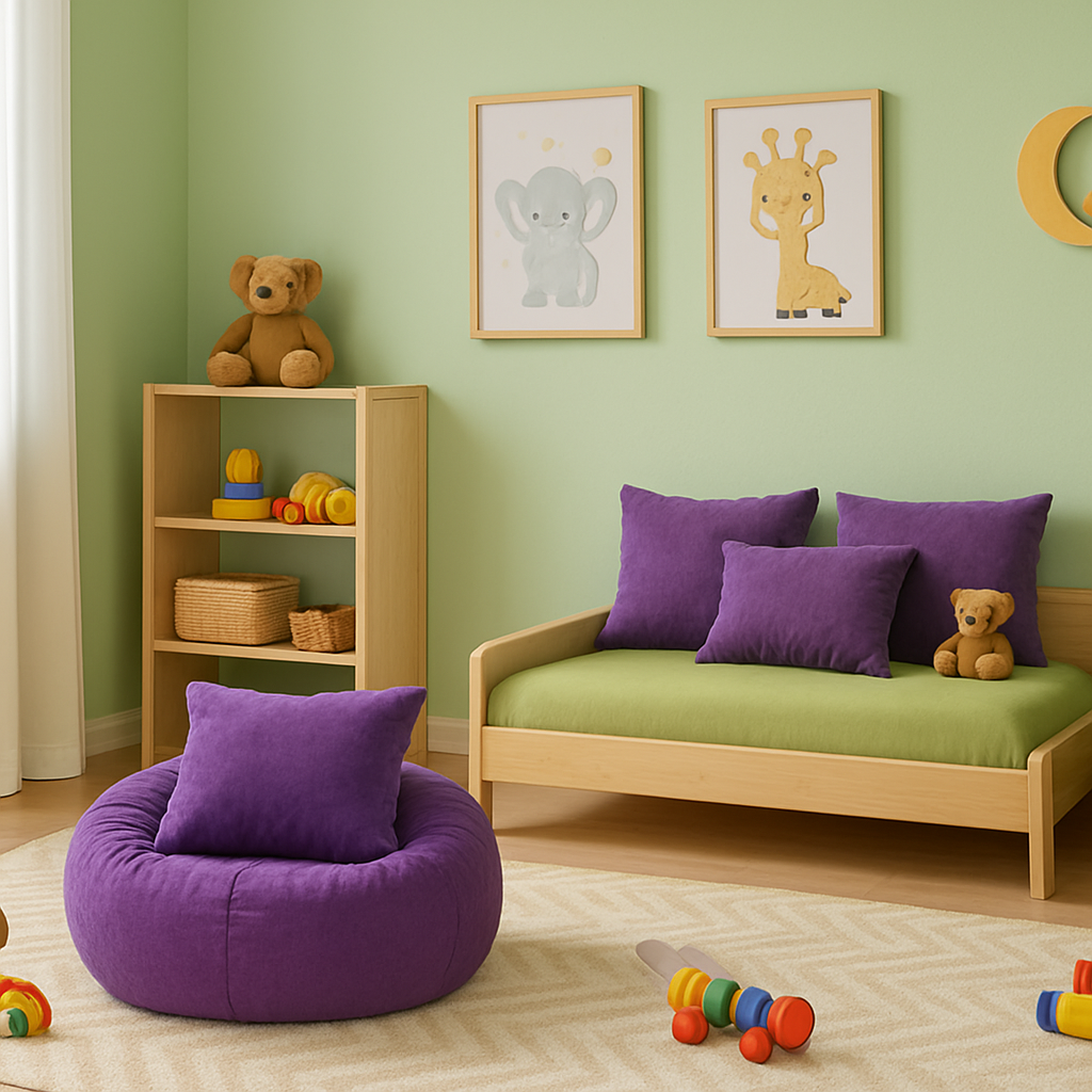 Vreća za sjedenje ležaljka ljubičasta EMI