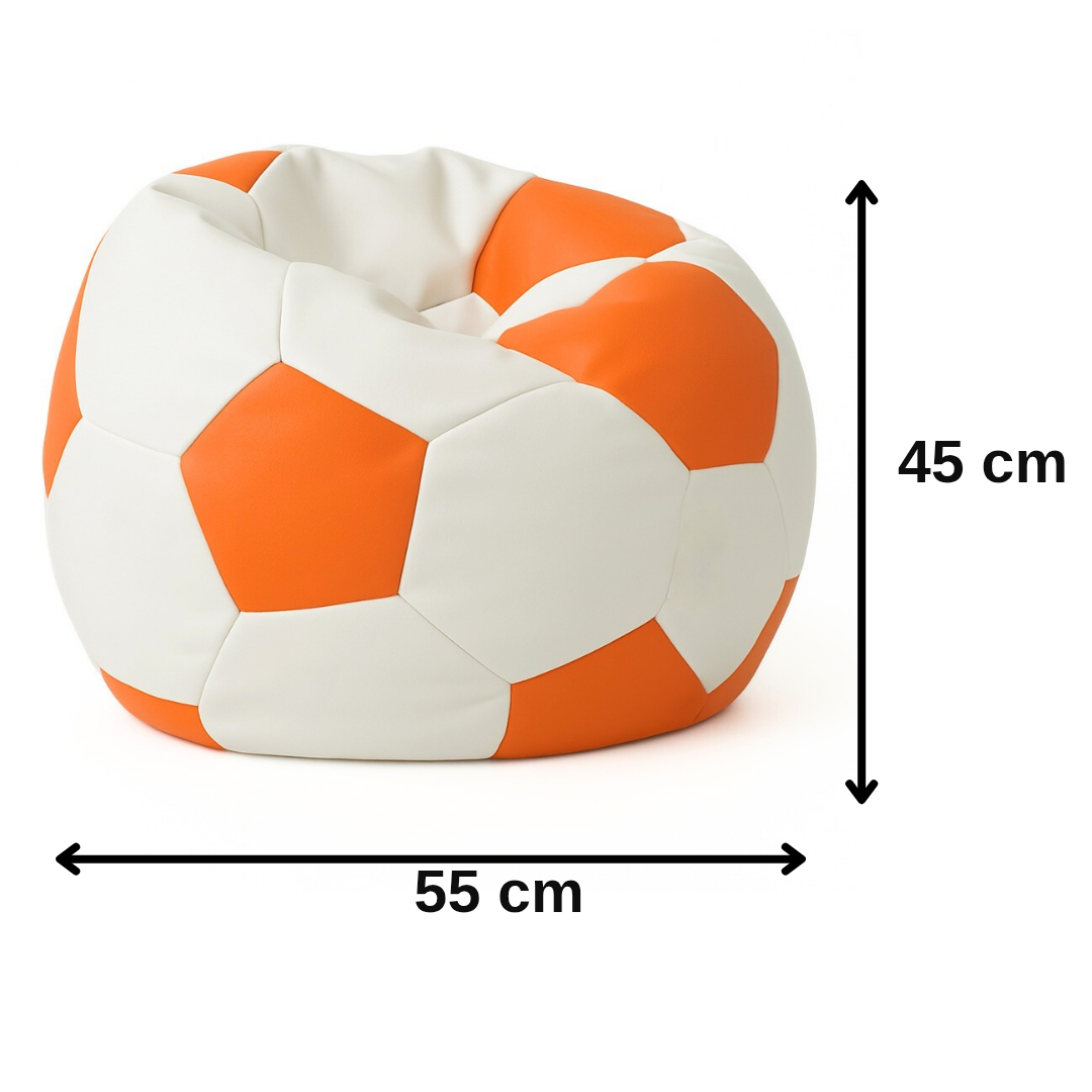 Bean bag nogometna lopta mala bijela narančasta EMI