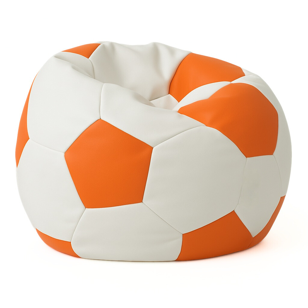Bean bag nogometna lopta mala bijela narančasta EMI