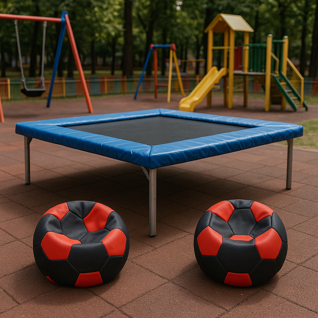 bean bag nogometna lopta crna i crvena