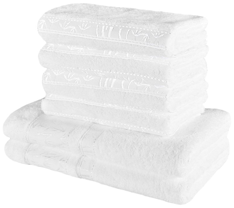 set bijelih bambusovih ručnika i ručnika