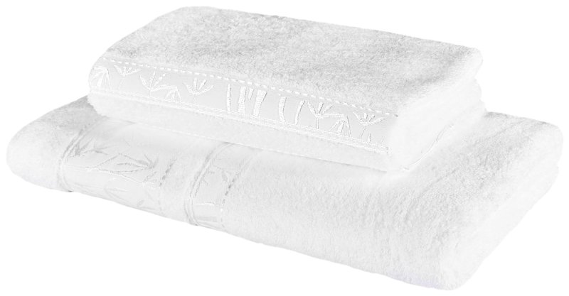 set ručnika i ručnika od bijelog bambusa