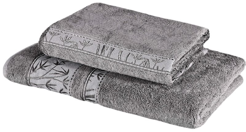 set sivog bambusovog ručnika i ručnika