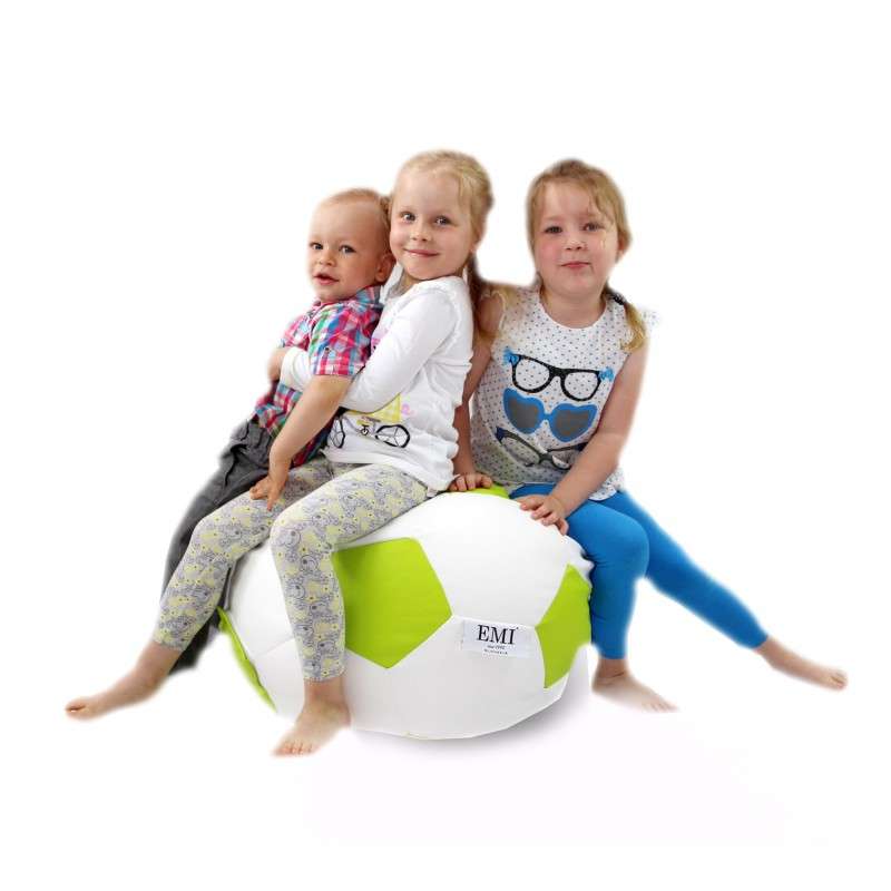 bean bag nogometna lopta bijela limeta