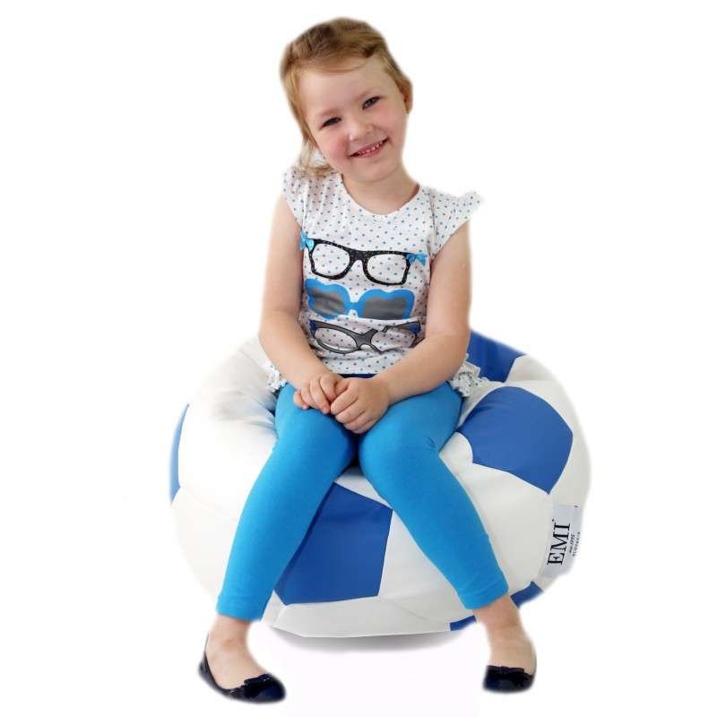 bean bag nogometna lopta bijelo plava