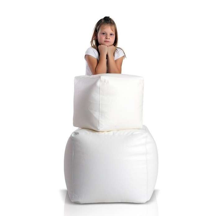 bean bag stolac bijeli