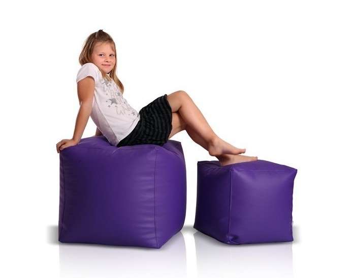 bean bag stolac kocka ljubičasta