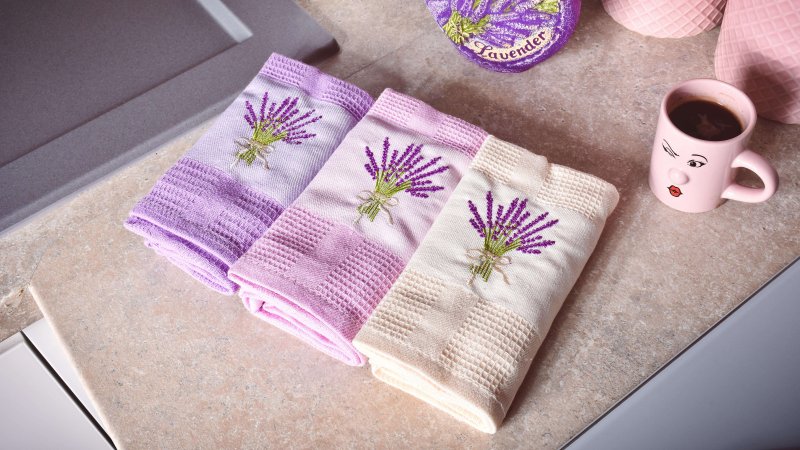 vafel ručnici s motivom lavande