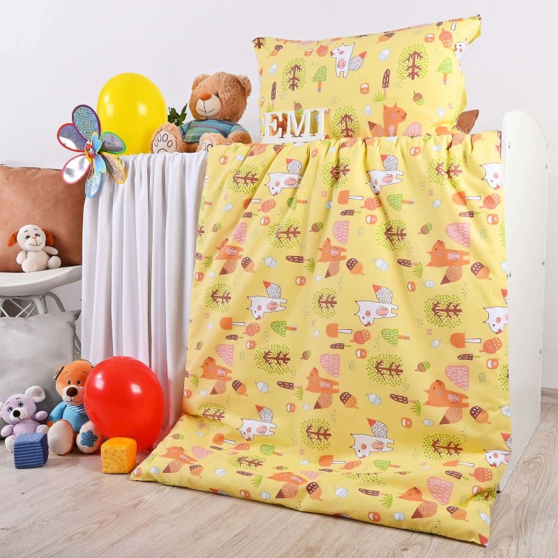 žute plahte za dječji krevetić