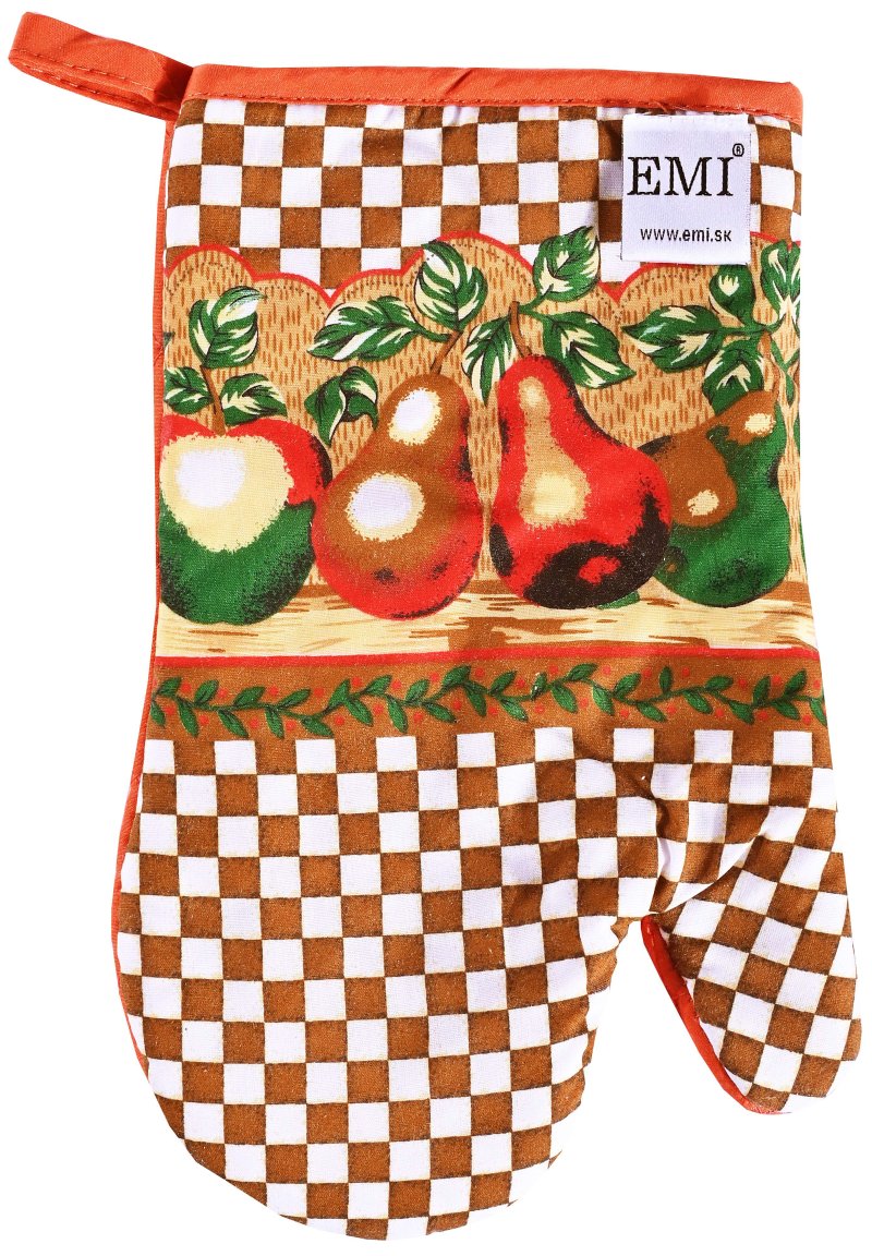 smeđa kuhinjska rukavica